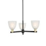 Innovations Lighting Castile 3 Light 28" Wide Chandelier Black Antique Brass / White