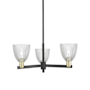 Innovations Lighting Castile 3 Light 28" Wide Chandelier Black Antique Brass / Clear