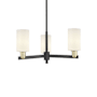 Innovations Lighting Clymer 3 Light 26" Wide Chandelier Black Antique Brass / Matte White