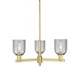 Innovations Lighting Caledonia 3 Light 27" Wide Chandelier Brushed Brass / Charcoal