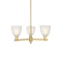 Innovations Lighting Castile 3 Light 28" Wide Chandelier Brushed Brass / White