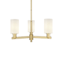 Innovations Lighting Clymer 3 Light 26" Wide Chandelier Brushed Brass / Matte White