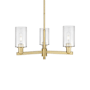 Innovations Lighting Clymer 3 Light 26" Wide Chandelier Brushed Brass / Clear