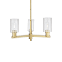 Innovations Lighting Clymer 3 Light 26" Wide Chandelier Brushed Brass / Seedy