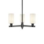 Innovations Lighting Clymer 3 Light 26" Wide Chandelier Matte Black / Matte White