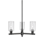 Innovations Lighting Clymer 3 Light 26" Wide Chandelier Matte Black / Seedy