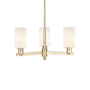 Innovations Lighting Clymer 3 Light 26" Wide Chandelier Champagne Bronze / Matte White