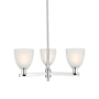 Innovations Lighting Castile 3 Light 28" Wide Chandelier Polished Chrome / White