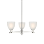 Innovations Lighting Castile 3 Light 28" Wide Chandelier Polished Nickel / White
