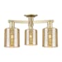 Innovations Lighting Cobbleskill 3 Light 23" Wide Semi-Flush Ceiling Fixture Antique Brass / Mercury