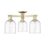 Innovations Lighting Bella 3 Light 23" Wide Semi-Flush Ceiling Fixture Antique Brass / Clear