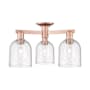 Innovations Lighting Bella 3 Light 23" Wide Semi-Flush Ceiling Fixture Antique Copper / Seedy