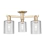 Innovations Lighting Cobbleskill 3 Light 23" Wide Semi-Flush Ceiling Fixture Champagne Bronze / Clear