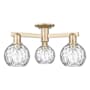 Innovations Lighting Athens Water Glass 3 Light 24" Wide Semi-Flush Ceiling Fixture Champagne Bronze / Clear Water Glass