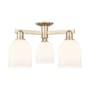 Innovations Lighting Bella 3 Light 23" Wide Semi-Flush Ceiling Fixture Champagne Bronze / White