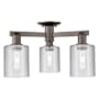 Innovations Lighting Cobbleskill 3 Light 23" Wide Semi-Flush Ceiling Fixture Oil Rubbed Bronze / Clear