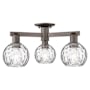 Innovations Lighting Athens Water Glass 3 Light 24" Wide Semi-Flush Ceiling Fixture Oil Rubbed Bronze / Clear Water Glass