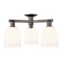 Innovations Lighting Bella 3 Light 23" Wide Semi-Flush Ceiling Fixture Oil Rubbed Bronze / White