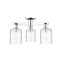 Innovations Lighting Cobbleskill 3 Light 23" Wide Semi-Flush Ceiling Fixture Polished Chrome / Deco Swirl