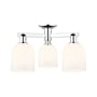 Innovations Lighting Bella 3 Light 23" Wide Semi-Flush Ceiling Fixture Polished Chrome / White