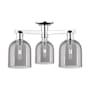 Innovations Lighting Bella 3 Light 23" Wide Semi-Flush Ceiling Fixture Polished Chrome / Light Smoke