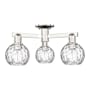 Innovations Lighting Athens Water Glass 3 Light 24" Wide Semi-Flush Ceiling Fixture Polished Nickel / Clear Water Glass