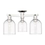 Innovations Lighting Bella 3 Light 23" Wide Semi-Flush Ceiling Fixture Polished Nickel / Clear
