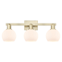 Innovations Lighting Athens 3 Light 25" Wide Vanity Light Antique Brass / Matte White