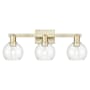 Innovations Lighting Athens 3 Light 25" Wide Vanity Light Antique Brass / Clear