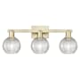 Innovations Lighting Athens 3 Light 25" Wide Vanity Light Antique Brass / Clear Basketweave