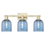 Innovations Lighting Bella 3 Light 25" Wide Vanity Light Antique Brass / Blue
