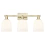 Innovations Lighting Bella 3 Light 25" Wide Vanity Light Antique Brass / White