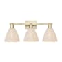 Innovations Lighting Natural Ballston Dome 3 Light 26" Wide Vanity Light Antique Brass / Natural