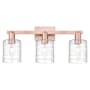 Innovations Lighting Cobbleskill 3 Light 24" Wide Vanity Light Antique Copper / Deco Swirl