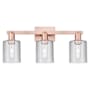 Innovations Lighting Cobbleskill 3 Light 24" Wide Vanity Light Antique Copper / Clear