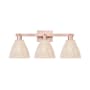 Innovations Lighting Natural Ballston Dome 3 Light 26" Wide Vanity Light Antique Copper / Natural