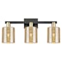 Innovations Lighting Cobbleskill 3 Light 24" Wide Vanity Light Black Antique Brass / Mercury