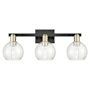 Innovations Lighting Athens 3 Light 25" Wide Vanity Light Black Antique Brass / Seedy