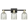 Innovations Lighting Caledonia 3 Light 24" Wide Vanity Light Black Antique Brass / Mica