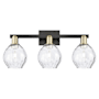 Innovations Lighting Waverly 3 Light 25" Wide Vanity Light Black Antique Brass / Clear