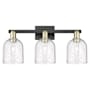 Innovations Lighting Bella 3 Light 25" Wide Vanity Light Black Antique Brass / Seedy