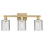 Innovations Lighting Cobbleskill 3 Light 24" Wide Vanity Light Brushed Brass / Clear