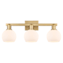 Innovations Lighting Athens 3 Light 25" Wide Vanity Light Brushed Brass / Matte White