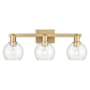 Innovations Lighting Athens 3 Light 25" Wide Vanity Light Brushed Brass / Clear