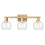 Innovations Lighting Athens 3 Light 25" Wide Vanity Light Brushed Brass / Seedy