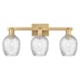 Innovations Lighting Salina 3 Light 25" Wide Vanity Light Brushed Brass / Clear Spiral Fluted