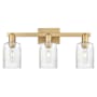Innovations Lighting Hadley 3 Light 24" Wide Vanity Light Brushed Brass / Clear