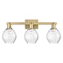 Innovations Lighting Waverly 3 Light 25" Wide Vanity Light Brushed Brass / Clear