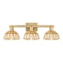 Innovations Lighting Natural Ballston Dome 3 Light 26" Wide Vanity Light Brushed Brass / Natural