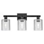 Innovations Lighting Cobbleskill 3 Light 24" Wide Vanity Light Matte Black / Clear